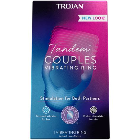 Trojan Tandem Couples Vibrating Ring, 1 ct